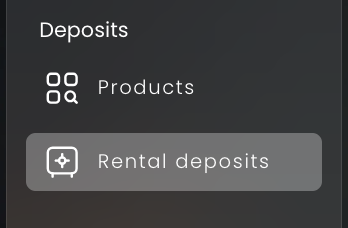 Menu Deposits